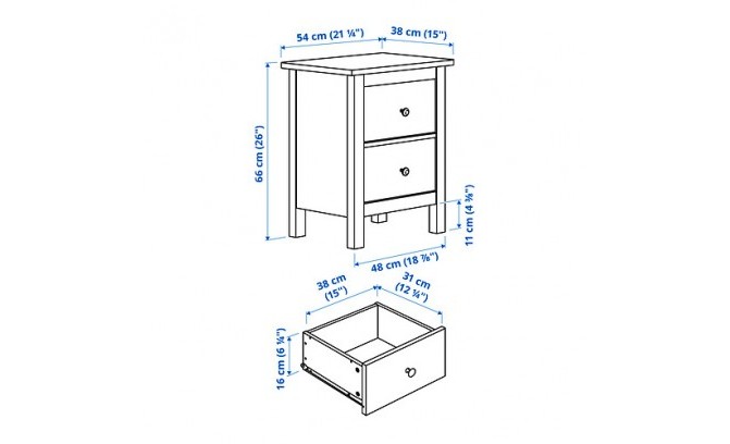 Комод 02 Кантри массив сосны (HEMNES)